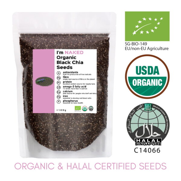 Naked Organic Black Chia Seeds G Singapore Food United