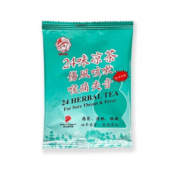 24 Herbal Tea For Sore Throat & Fever 24味凉茶伤风咳嗽喉痛失音 (1pkt)