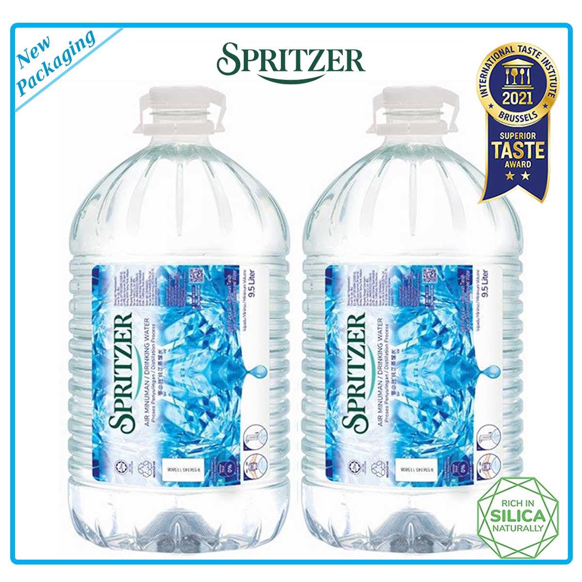 Spritzer Distilled Water (2 bot x 9.5L) (ctn)